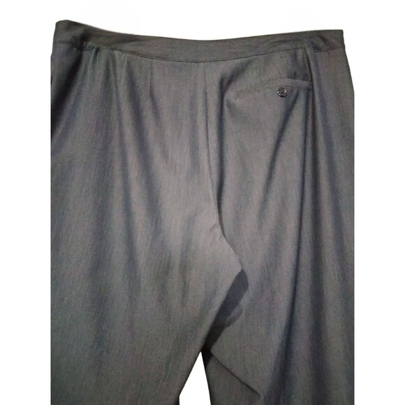 Avenue Womens Gray Size 18 Pleated Side Pocket Capri Cropped Slacks - Picture 5 of 7